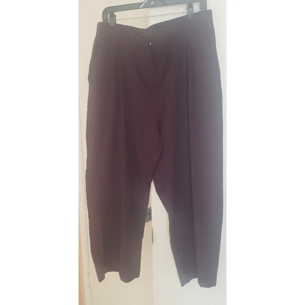 NEW CALVIN KLEIN WOMENS CROPPED WIDE LEG PANTS AUBORN LARGE - Picture 4 of 9